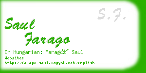 saul farago business card